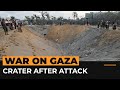 Israeli attack on Gaza tent camp leaves vast crater | AJ #shorts