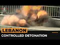 Lebanese army detonates electronic device found on village street | AJ #Shorts