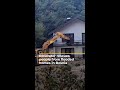 Excavator rescues people from flooded homes in Bosnia | AJ #shorts