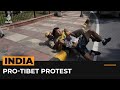 Indian police detain pro-Tibet protesters outside China embassy | AJ #shorts