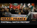 Pro-Palestinian protesters rally against Israeli football match in Paris | AJ #Shorts