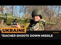 Ukrainian teacher-turned-soldier shoots down Russian missile | #AJshorts