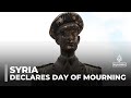 Syria declares day of mourning: Thousands gather across the country